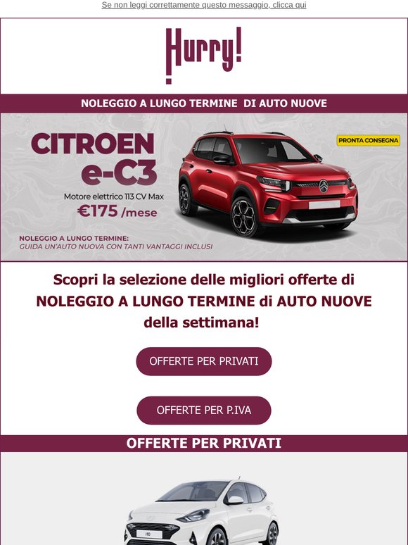 🚘HURRY! Noleggio | Le MIGLIORI OFFERTE della settimana 🚘 Scopri tutte le auto a noleggio a prezzi scontati!