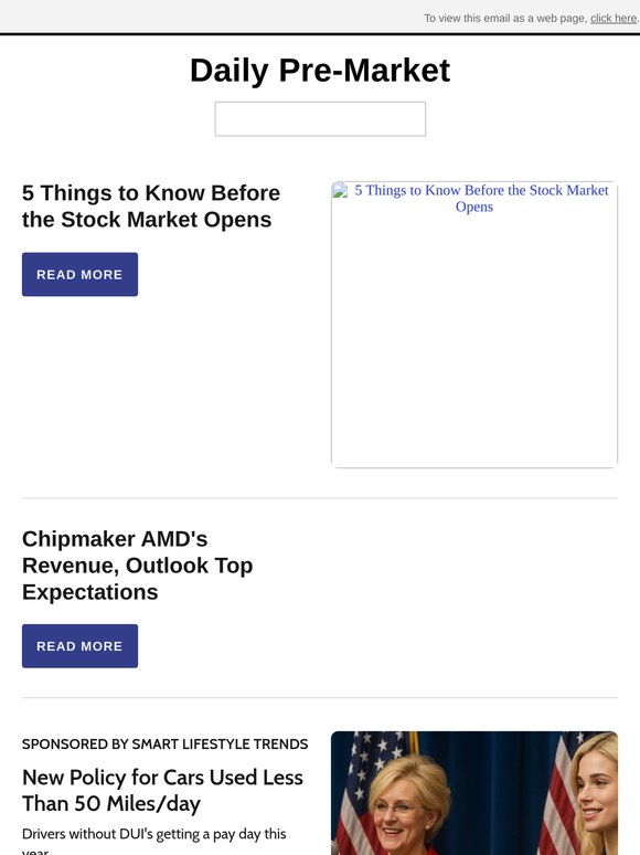 5 Things to Know Before the Stock Market Opens