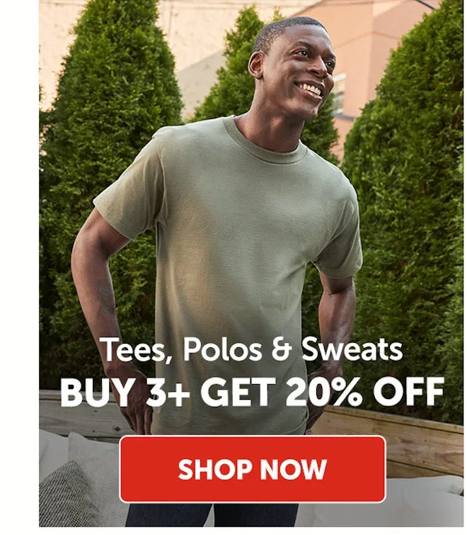 Tees, Polos & Sweats