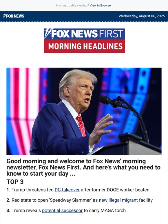 Trump threatens fed DC takeover after former DOGE worker beaten in the streets