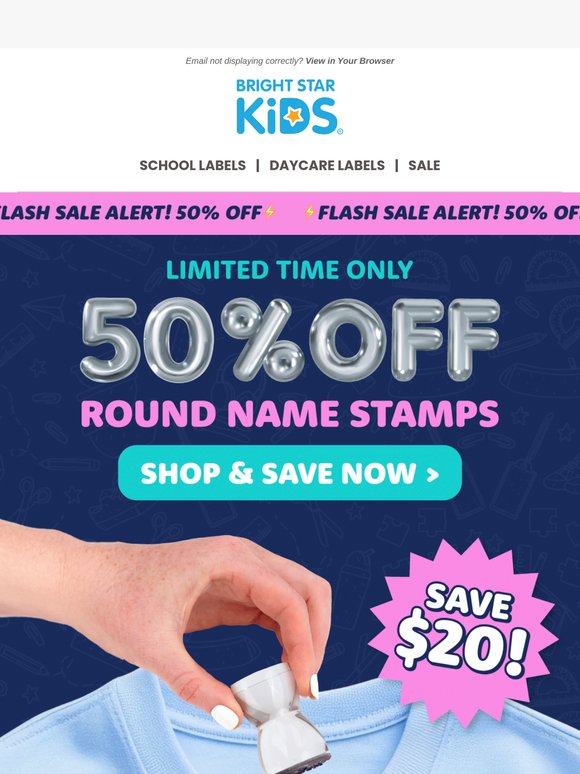 $20 OFF 🚨 Round Name Stamps