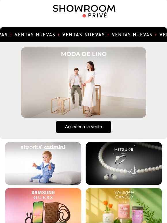 MODA DE LINO, BIRKENSTOCK, ABSORBA y 9 ventas más ya en línea