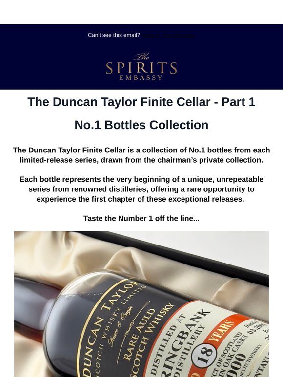 Rare No.1 bottles from the Chairman's Collection