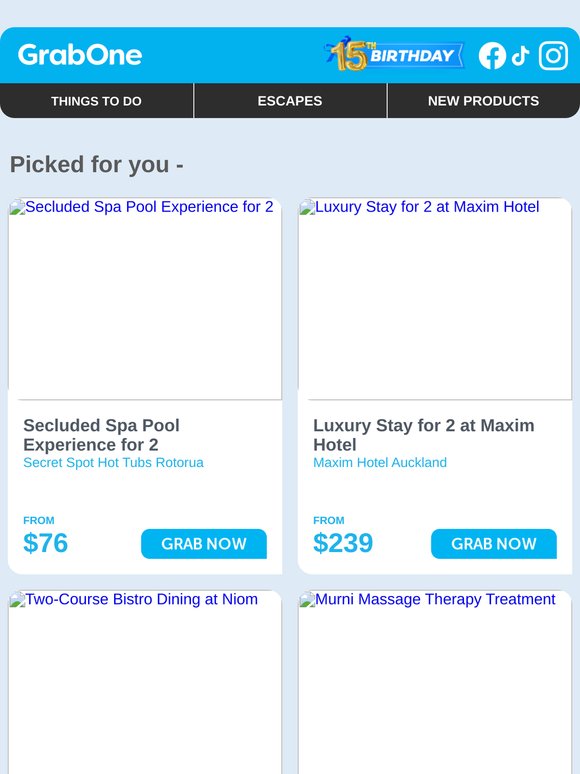 Secluded Spa Pool Experience for 2 from $76 | Luxury Stay for 2 at Maxim Hotel from $239