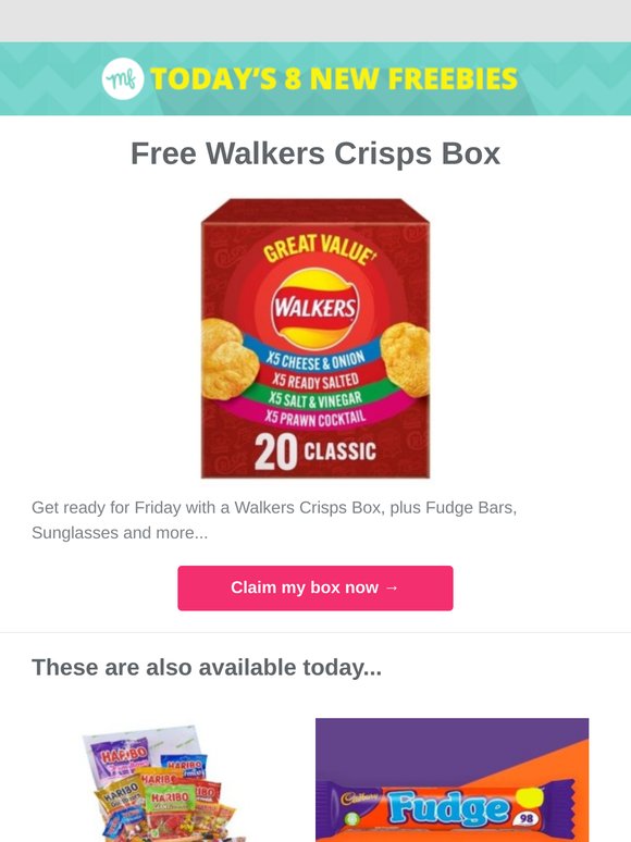 Free Walkers Crisps Box
