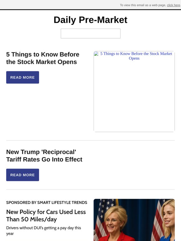 5 Things to Know Before the Stock Market Opens