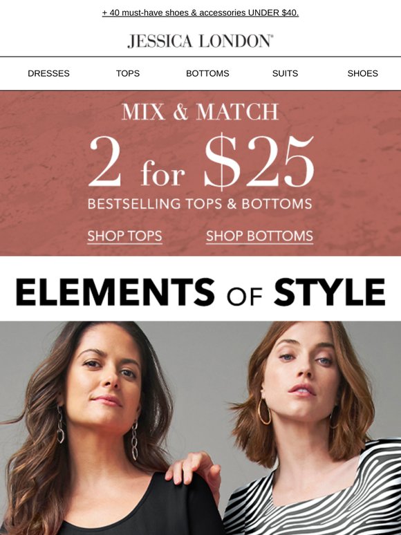 🔐Unlock easy outfits with 2 for $25 tops & bottoms!
