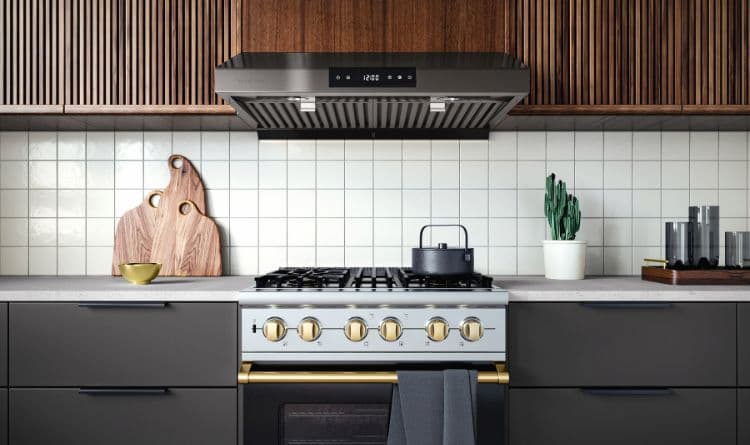 hauslane uc-ps18 under cabinet black stainless steel range hood