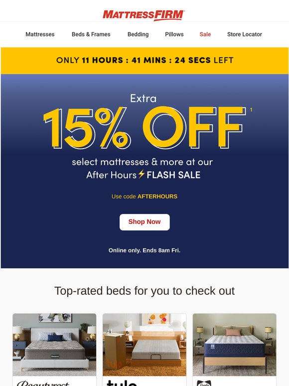Save big after dark: Take an extra 15% off before 8am ⚡