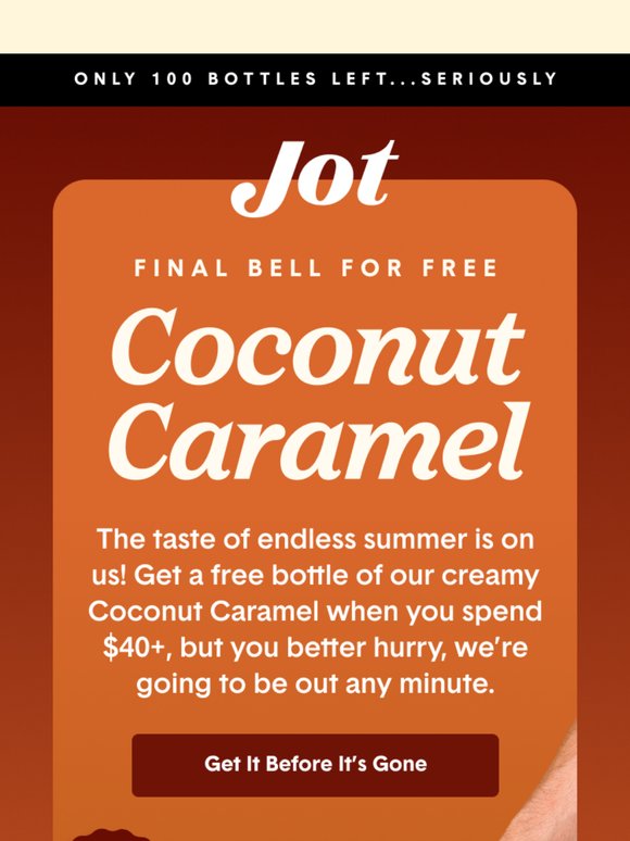 Final hours for a free bottle ⏳