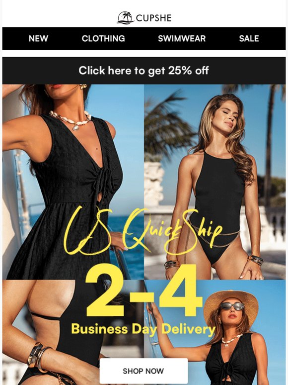 25% Off + 2-4 Day Delivery