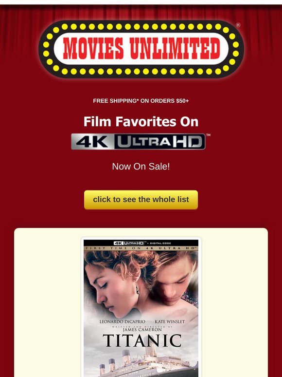 Favorites on 4K Ultra HD from Paramount on Sale!