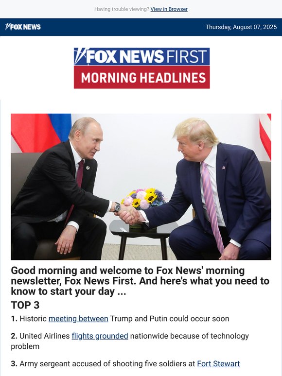 Historic meeting between Trump and Putin could occur soon