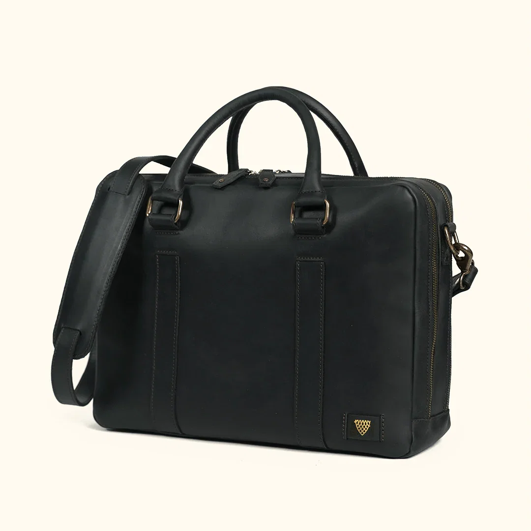 Image of Limited Edition Jefferson Leather Briefcase | Black