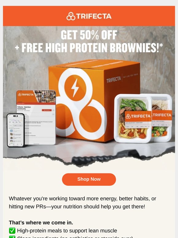 Claim your free high protein brownies! 🎉