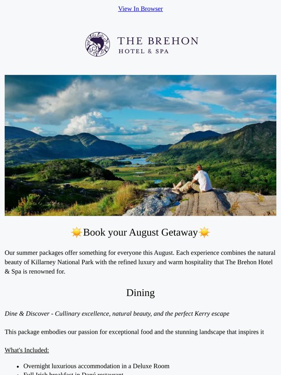 August Escapes at The Brehon