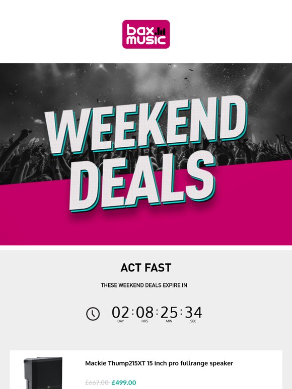 Rock your weekend with our deals! 🤘