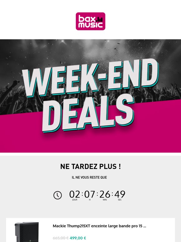 Faites vibrer votre week-end avec nos offres ! 🤘