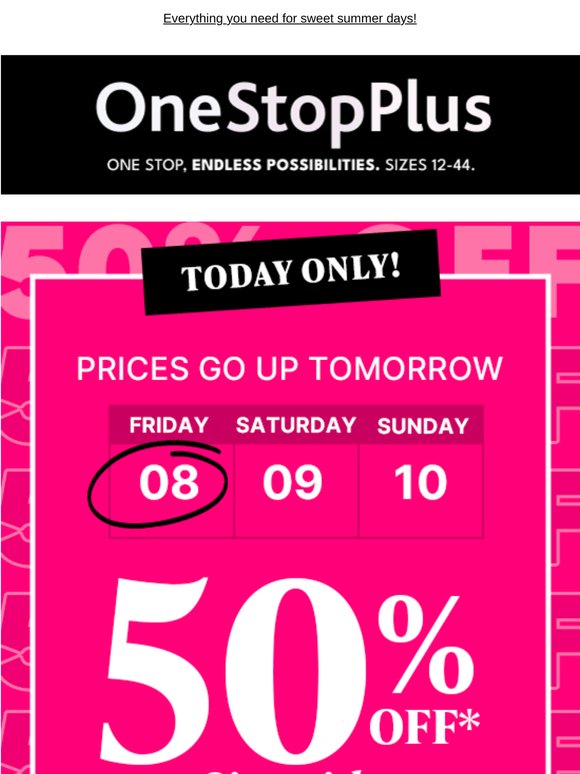 🚨PSA: 50% off Today Only! 🚨