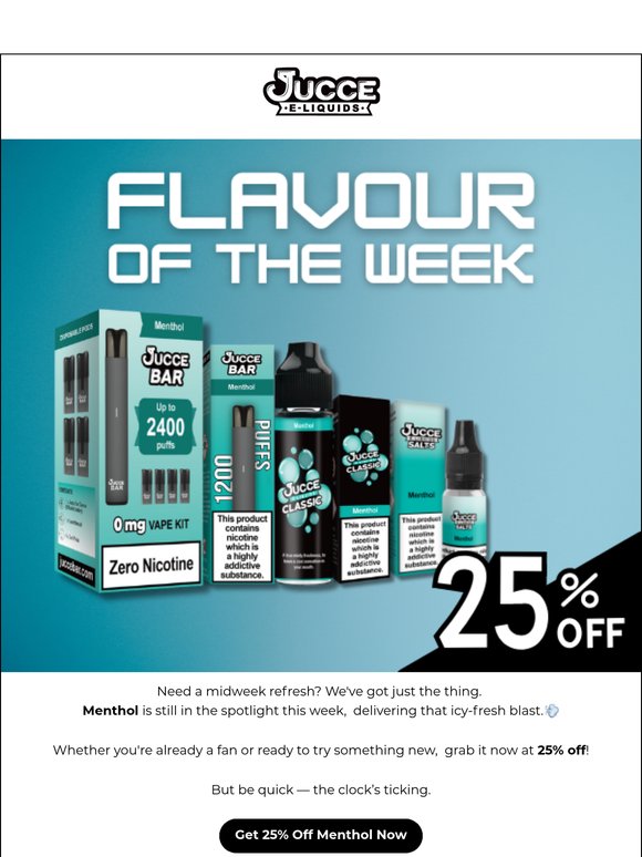 Don't Miss 25% Off Crisp Menthol!👀