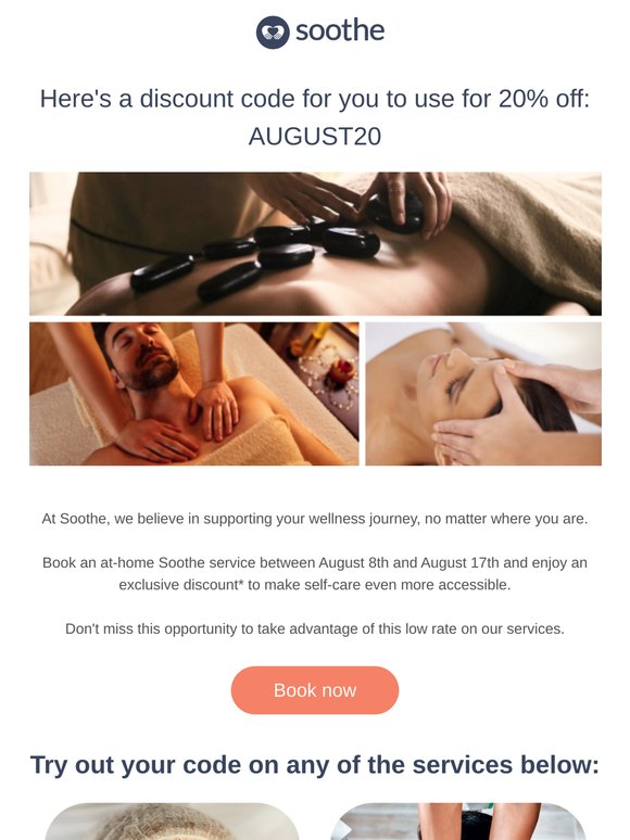 Take 20% Off—Your Self-Care Moment Awaits