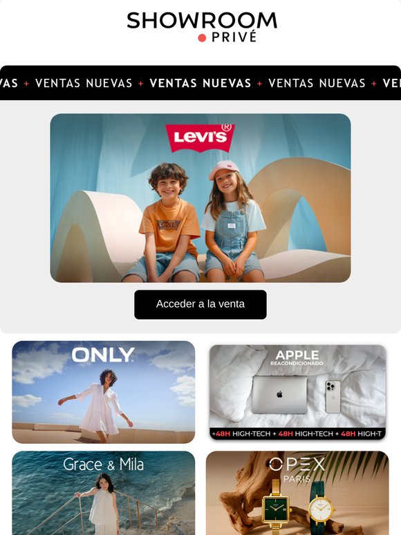 LEVI'S® KIDS, NEW BALANCE, ONLY y 13 ventas más ya en línea