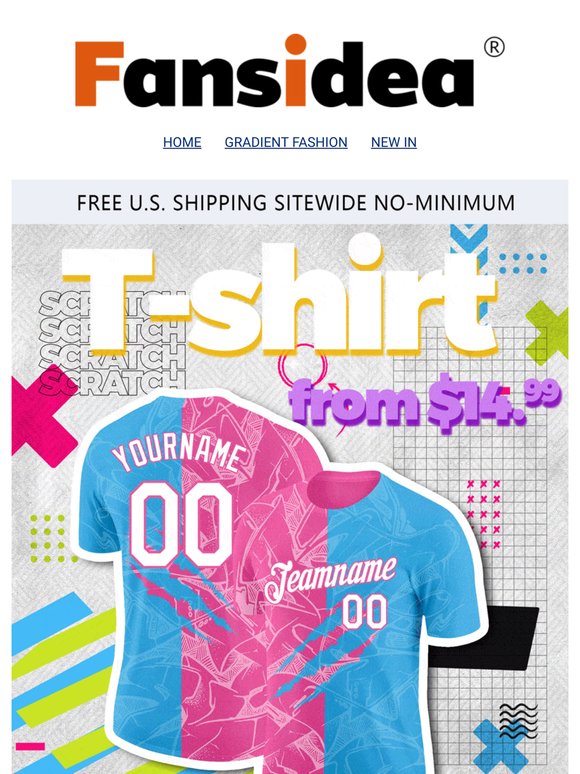 👕Affordable Custom Gradient T-Shirts from $14.99