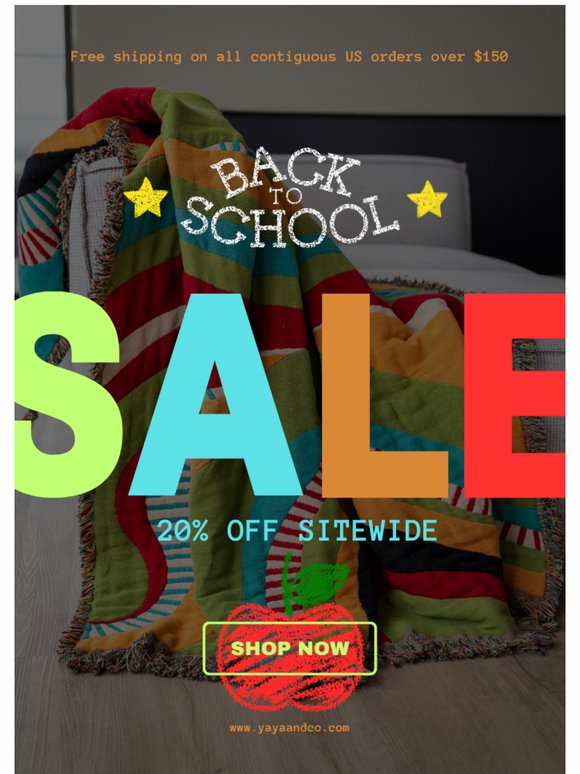 🚨🍎 20% OFF Sitewide! Back-to-School Sale!