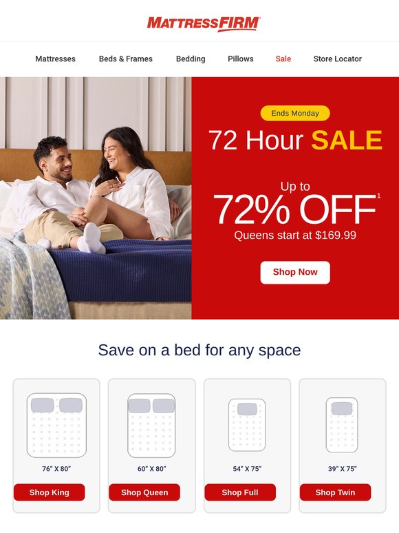 Your sleep, solved: Get up to 72% off your perfect bed. Don't miss out!