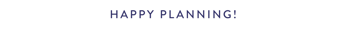 Happy Planning!