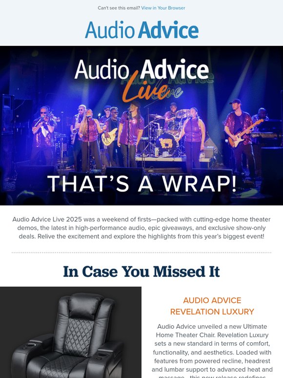 🎥 That's a Wrap for Audio Advice Live 2025!