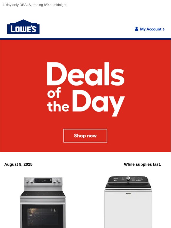 DEALS: Ending tonight at midnight.