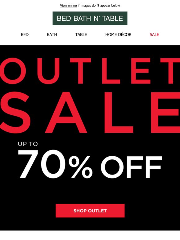 UP TO 70% OFF OUTLET 🔥 Selling Fast!