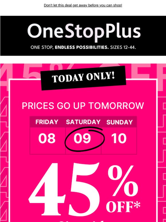 Surprise! 🥳 Your email gets you 45% OFF today!