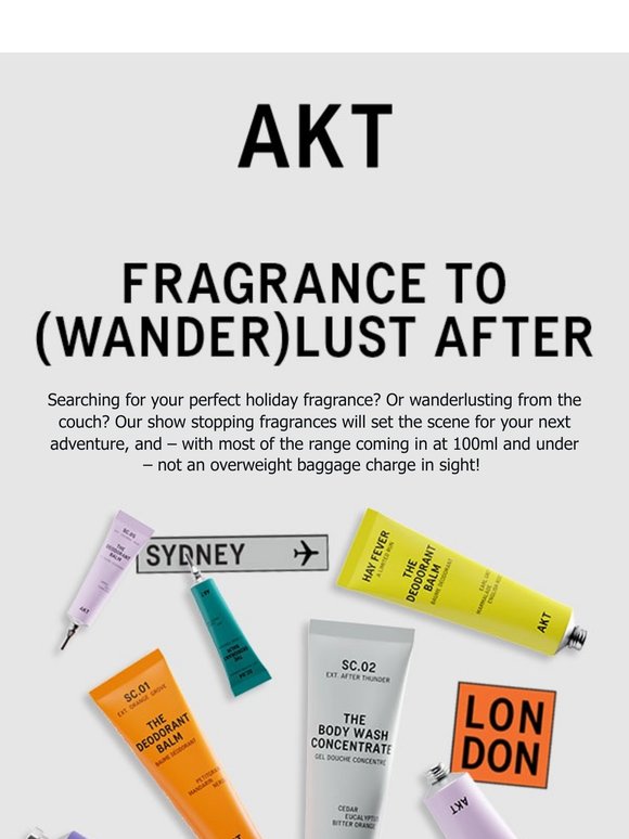 Fragrance to (wander)lust after