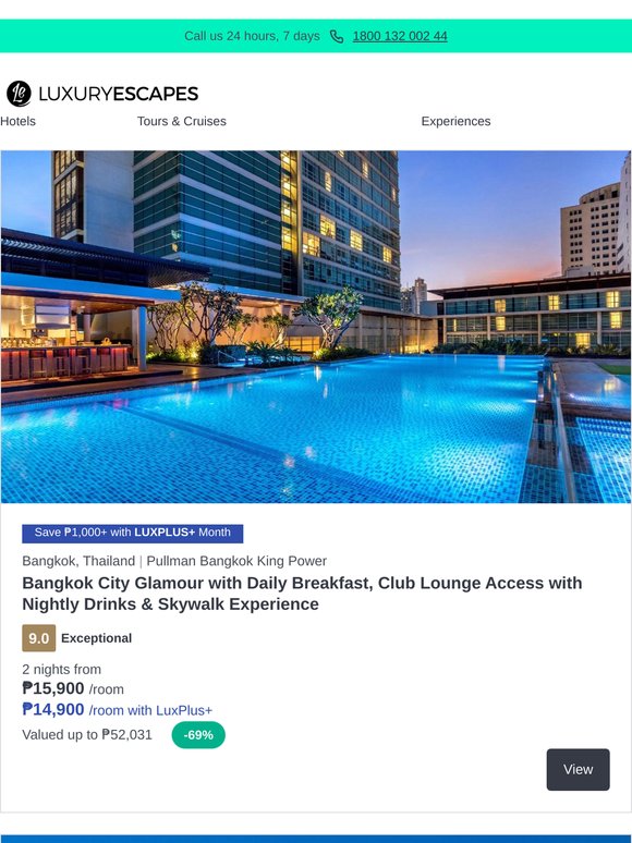 Bangkok City Break w. Daily Breakfast & Club Access