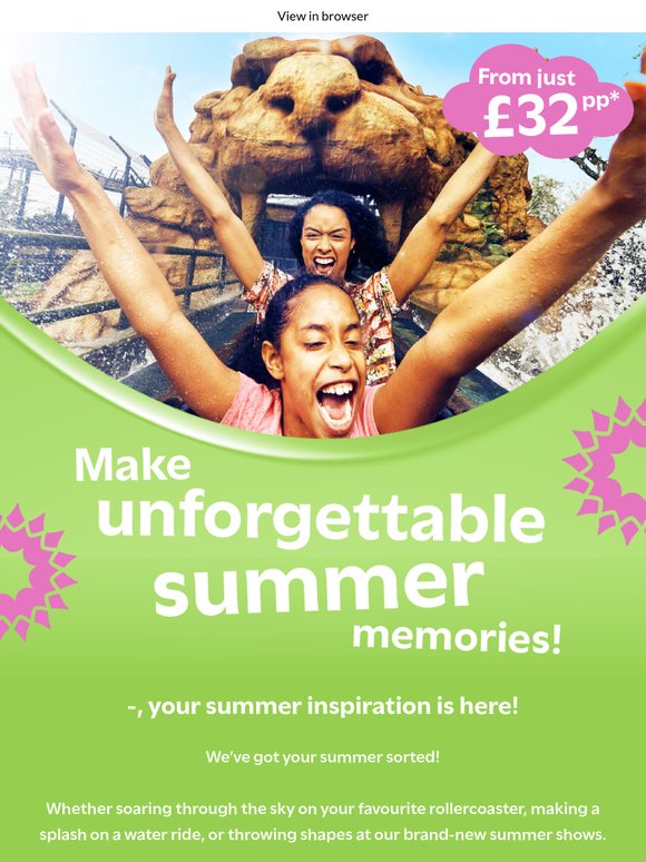 Soak up the summer fun at Chessington!😎