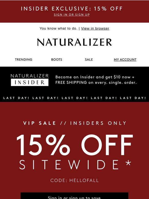 FINAL HOURS for Insiders to snag 15% OFF!