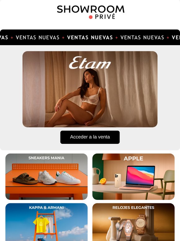 ETAM, VICTORIA'S SECRET, SNEAKER MANIA y 18 ventas más ya en línea