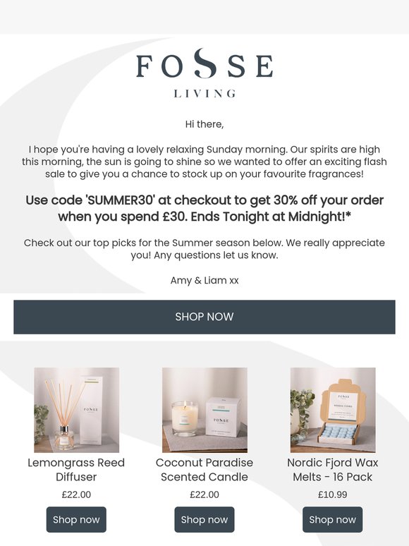 Flash Sale Alert! Save 30% on Your Order 😍