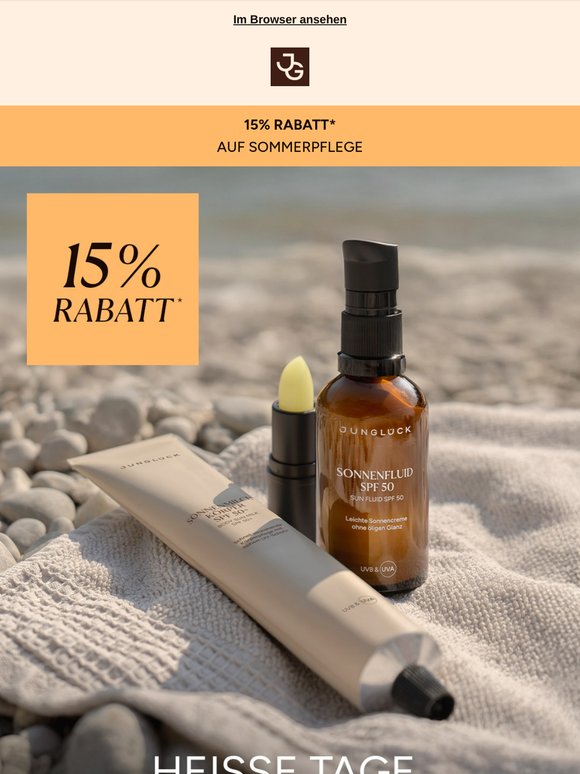 -15% auf deine leichte Pflegeroutine ☀️