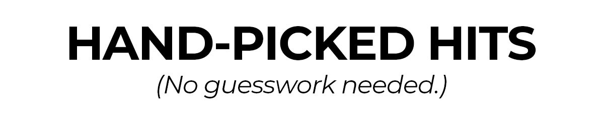 Hand-Picked Hits text blocks