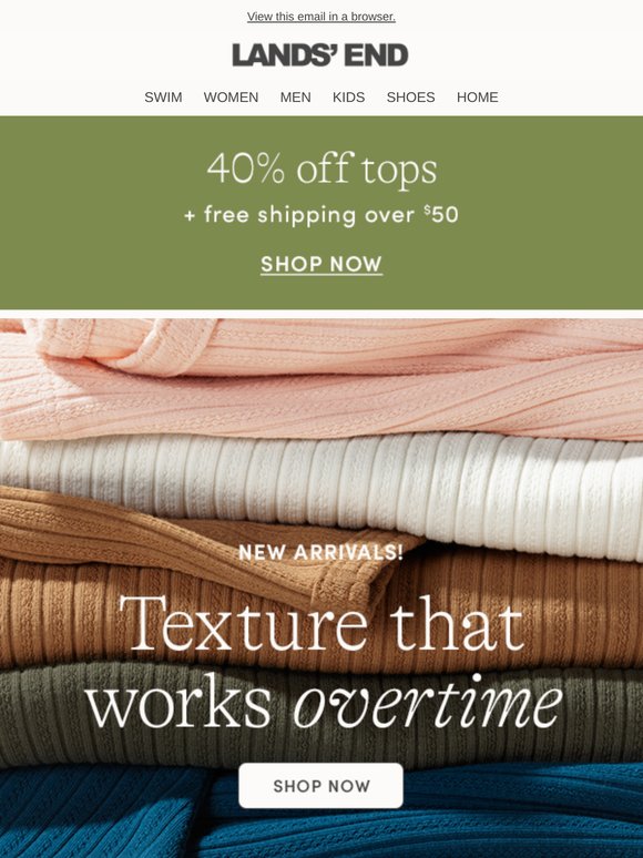 Tops that bring the texture, now up to 40% off