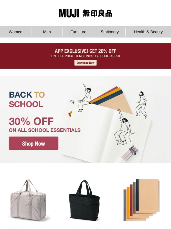30% OFF School Essentials 🍎