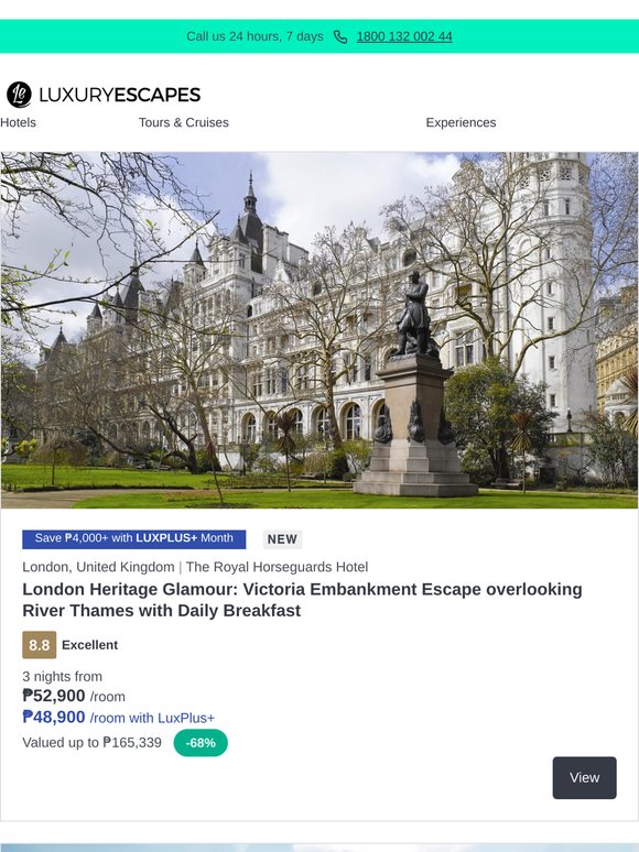 London Heritage Grandeur w. Daily Breakfast & Guaranteed Upgrade