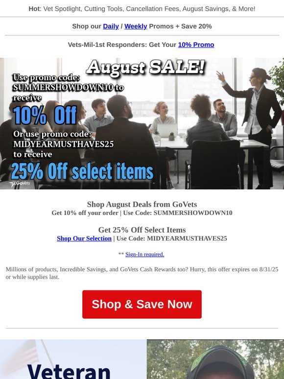 GoVets is the store that keeps on giving! August SALE: 10-25% off!