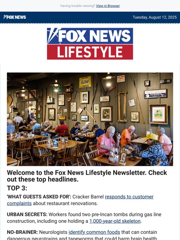 Cracker Barrel customers revolt against remodels, plus workers unearth 1,000-year-old tombs