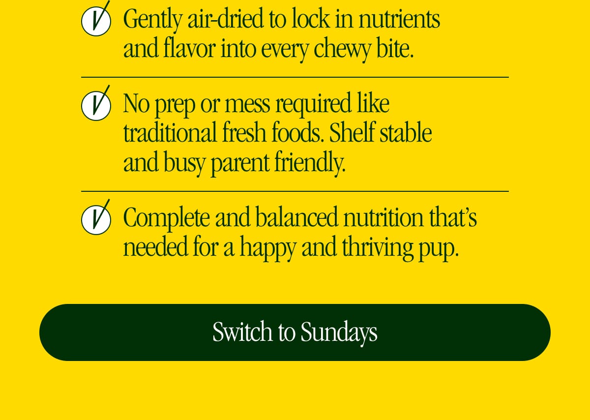 Switch to Sundays