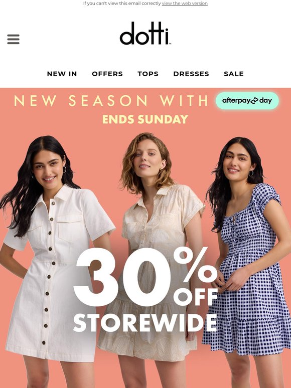 30% Off Storewide | Shop with Afterpay Day!