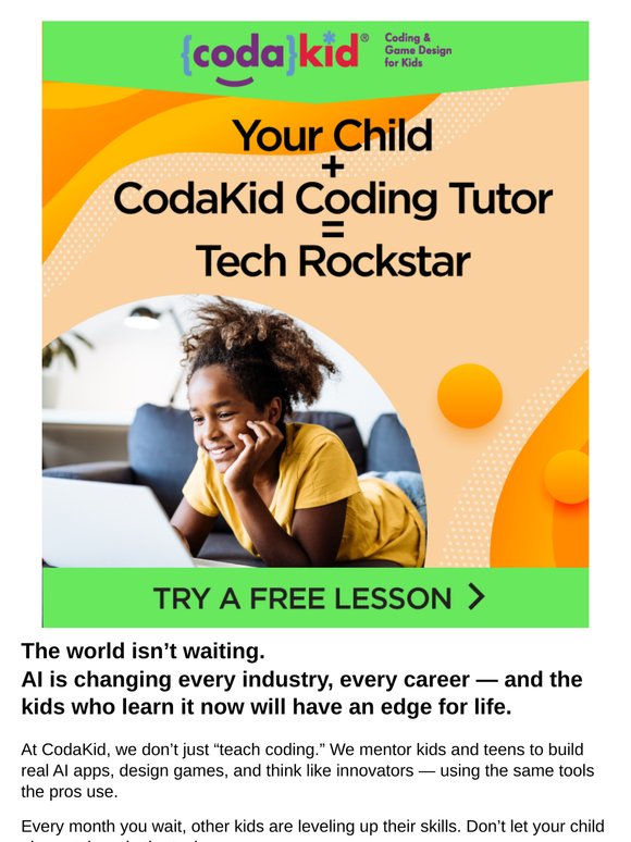 Every Month You Wait, Your Child Falls Behind in AI